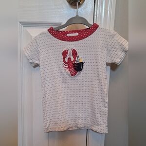 Magnolia Red and White Lobster Tee